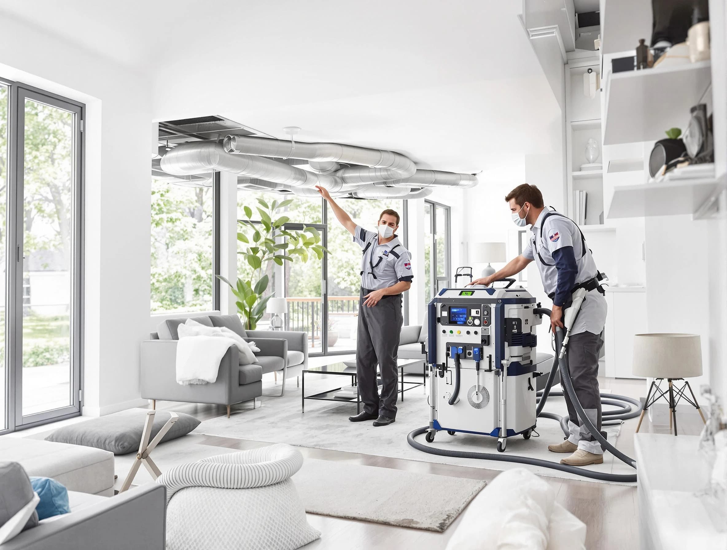 McKeesport Air Duct Cleaning professional conducting pure air duct cleaning with state-of-the-art equipment in McKeesport