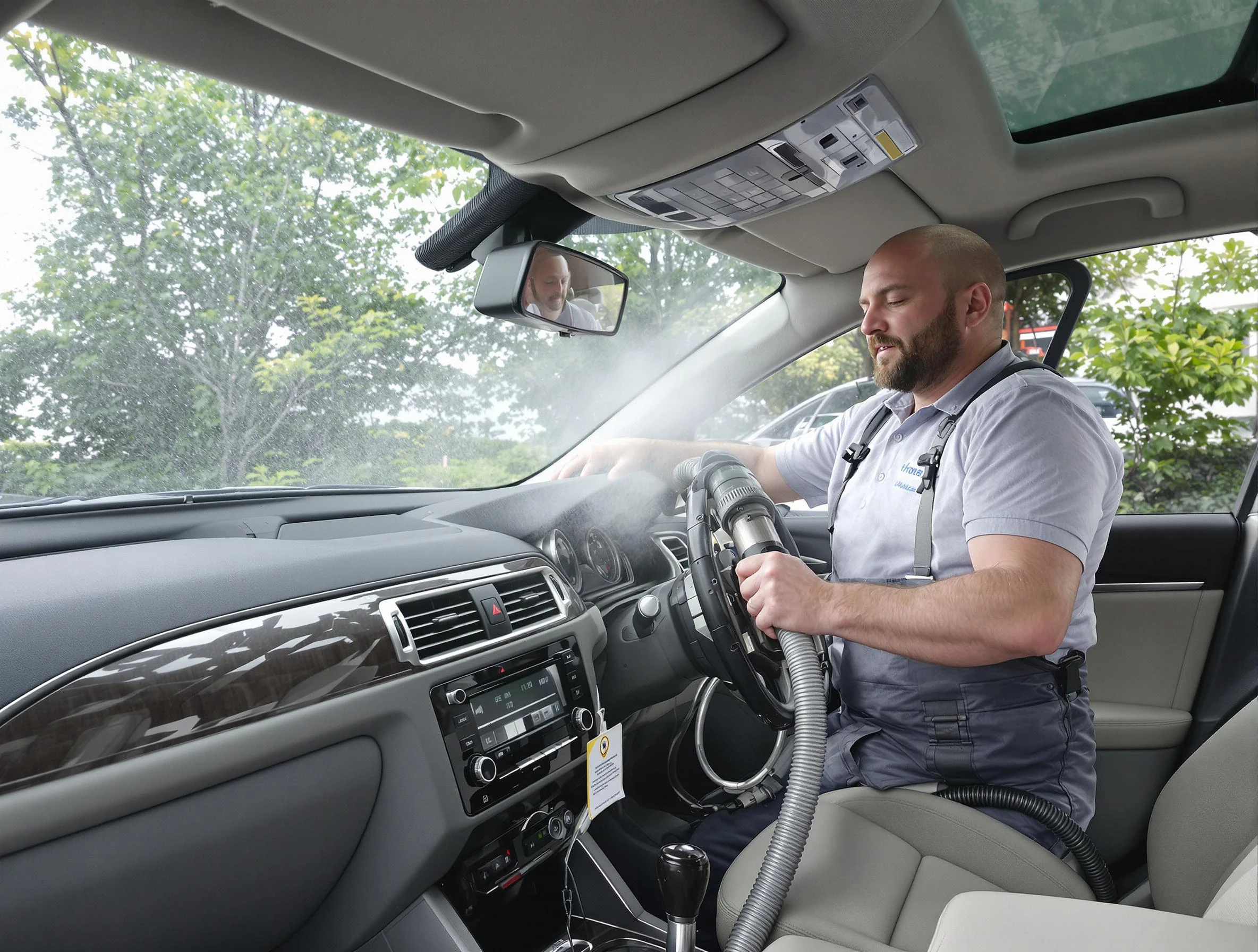McKeesport Air Duct Cleaning specialist performing professional car duct cleaning in McKeesport